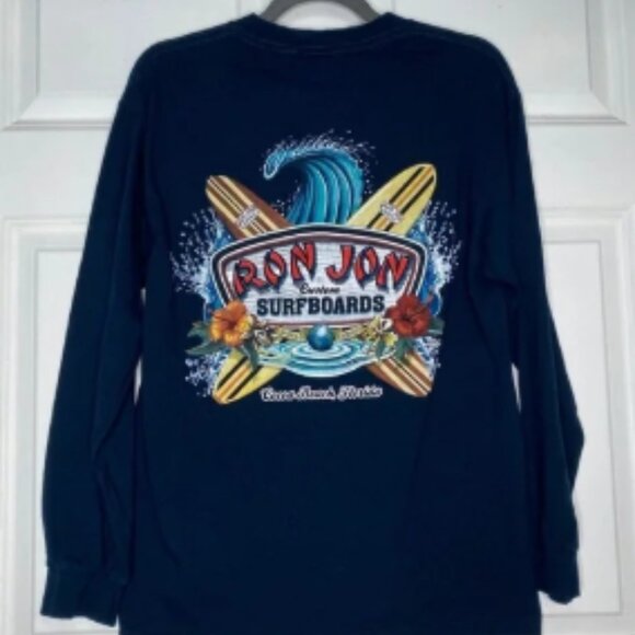 Ron Jon Surf Shop Cocoa Beach, FL Long Sleeve Crewneck Tee Size Small-Medium - Picture 2 of 6
